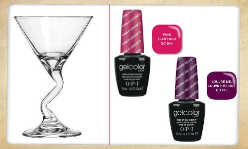 4 oz martini glasses, gel nail polish via become.com merchant