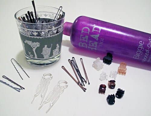 “hair styling tools+bobby pins+hair spray” | by Maegan Tintari (https://farm6.staticflickr.com/5010/5279428064_6996223b6a.jpg) via Creative Commons