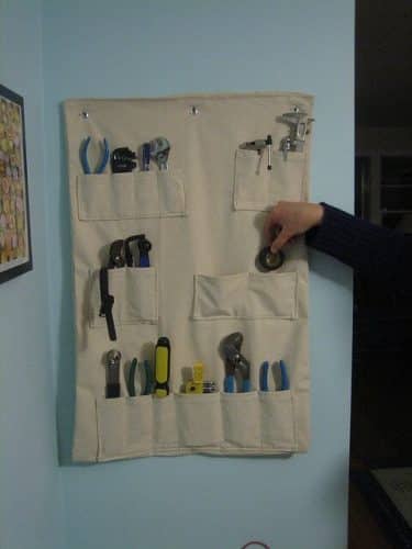 DIY wall pocket organizer